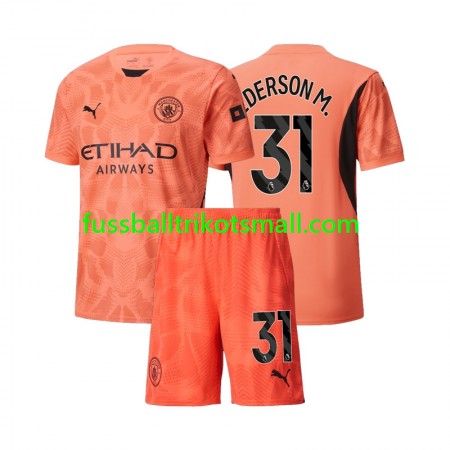 Fußballtrikots Manchester City Ederson M 31 Torwart Kinder 2024-2025 Kurzarm Auswärts-trikot kaufen